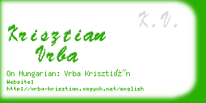 krisztian vrba business card